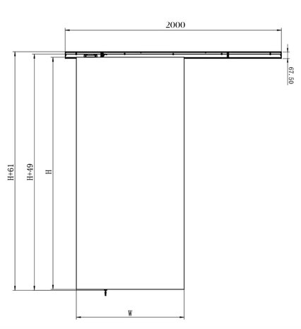 Loftdeur Wit Modern Schuifdeursysteem 200/240cm wandmontage Loftdeur Wit Modern Schuifdeursysteem 200/240cm wandmontage