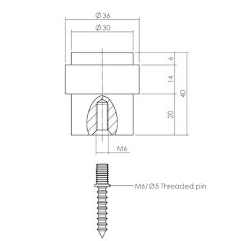 Mooi Deurbeslag Deurstopper zwart voor vloermontage 30x40 mm