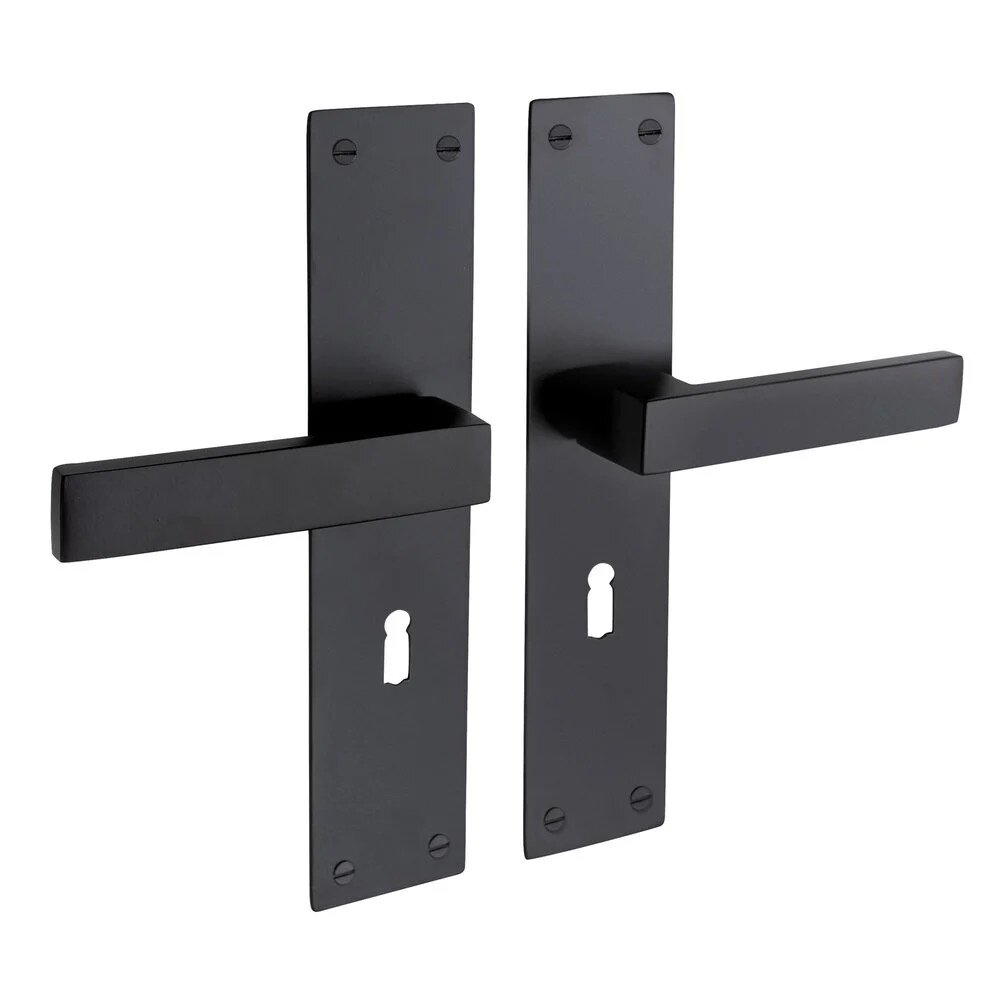 Mooi Deurbeslag Deurbeslag set Nova op schild met sleutelgat en slot