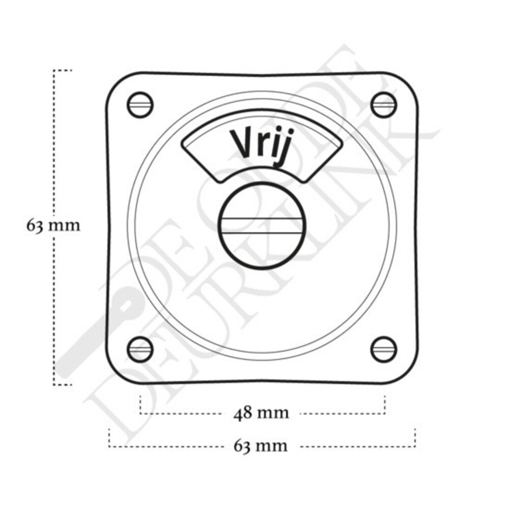 De Oude Deurklink WC Slot - Draaiknop vrij-bezet messing getrommeld De Oude Deurklink WC Slot - Draaiknop vrij-bezet messing getrommeld