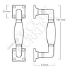 De Oude Deurklink Handgreep messing getrommeld - voor kast of lade - De Oude Deurklink De Oude Deurklink Handgreep messing getrommeld - voor kast of lade - De Oude Deurklink