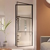 Loftdeur Slimline stalen scharnierdeur helder glas 231.5x93 cm linksdraaiend Loftdeur Slimline stalen scharnierdeur helder glas 231.5x93 cm linksdraaiend