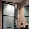 Loftdeur Stalen scharnierdeur mat glas met kozijn 231.5x93 cm rechtsdraaiend Loftdeur Stalen scharnierdeur mat glas met kozijn 231.5x93 cm rechtsdraaiend