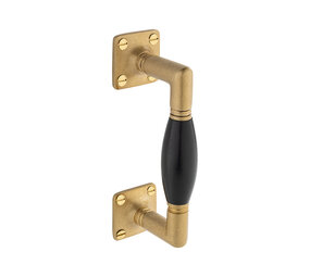 De Oude Deurklink Handgreep messing getrommeld De Oude Deurklink Handgreep messing getrommeld