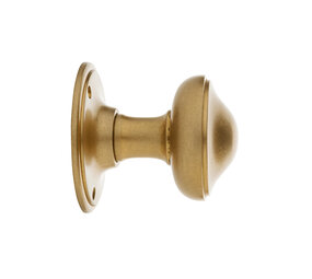 De Oude Deurklink Vaste deurknop 80mm - messing getrommeld De Oude Deurklink Vaste deurknop 80mm - messing getrommeld