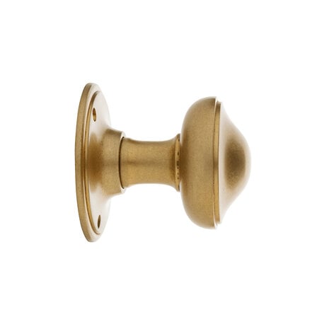 De Oude Deurklink Vaste ronde deurknop 80mm in messing getrommeld - voor binnen en buiten | De Oude Deurklink De Oude Deurklink Vaste ronde deurknop 80mm in messing getrommeld - voor binnen en buiten | De Oude Deurklink
