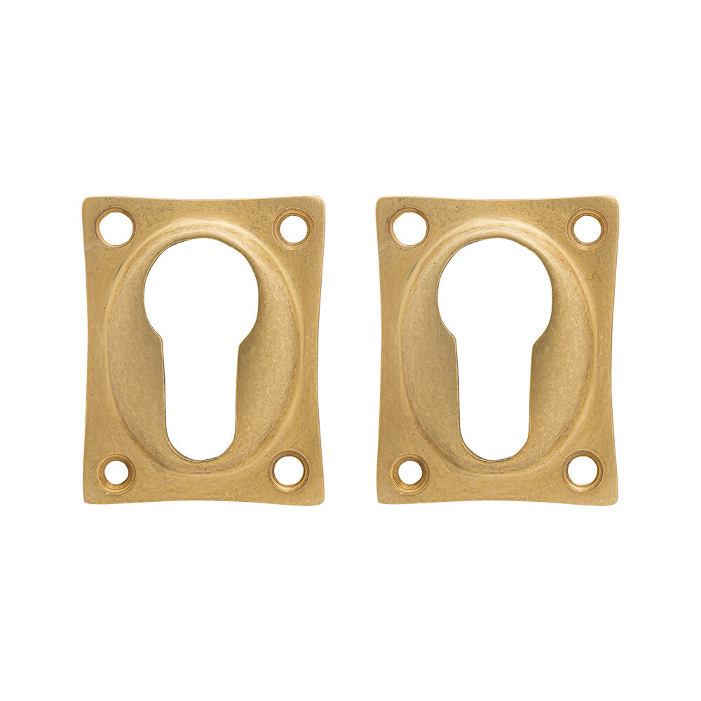 De Oude Deurklink Cilinderrozet - Rechthoekig messing getrommeld De Oude Deurklink Cilinderrozet - Rechthoekig messing getrommeld