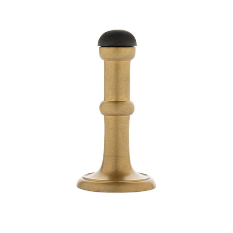 De Oude Deurklink Deurstopper - getrommeld messing - muurbescherming - De Oude Deurklink