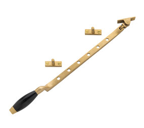 De Oude Deurklink Raamuitzetter - Klassiek messing getrommeld