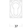 Intersteel Set Cilinderrozetten rechthoekig in mat nikkel Intersteel Set Cilinderrozetten rechthoekig in mat nikkel