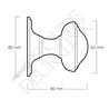 De Oude Deurklink Vaste ronde deurknop 80mm in messing getrommeld - voor binnen en buiten | De Oude Deurklink De Oude Deurklink Vaste ronde deurknop 80mm in messing getrommeld - voor binnen en buiten | De Oude Deurklink