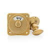 De Oude Deurklink WC slot draaiknop vrij-bezet messing getrommeld rond rozet - retro jaren 30 toilet badkamer sluiting | De Oude Deurklink De Oude Deurklink WC slot draaiknop vrij-bezet messing getrommeld rond rozet - retro jaren 30 toilet badkamer sluiting | De Oude Deurklink