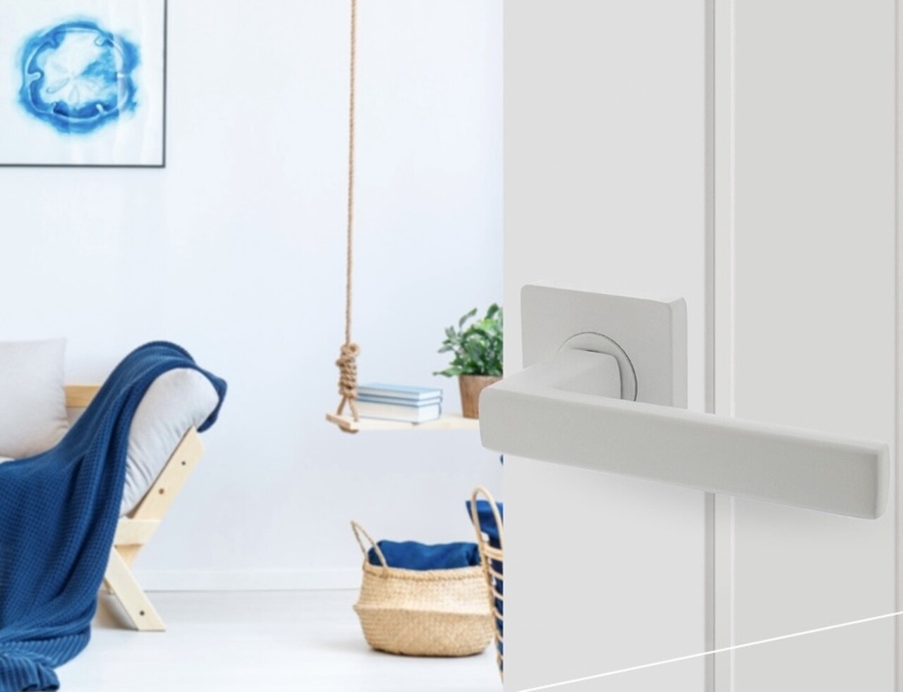 Intersteel Deurklink Hera vierkant rozet wit Intersteel Deurklink Hera vierkant rozet wit