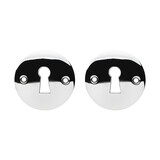 De Oude Deurklink Sleutelrozet rond in glanzend nikkel De Oude Deurklink Sleutelrozet rond in glanzend nikkel