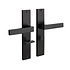 Deurklink Lusso 57/8mm wc, geveerd met schild mat zwart Deurklink Lusso 57/8mm wc, geveerd met schild mat zwart