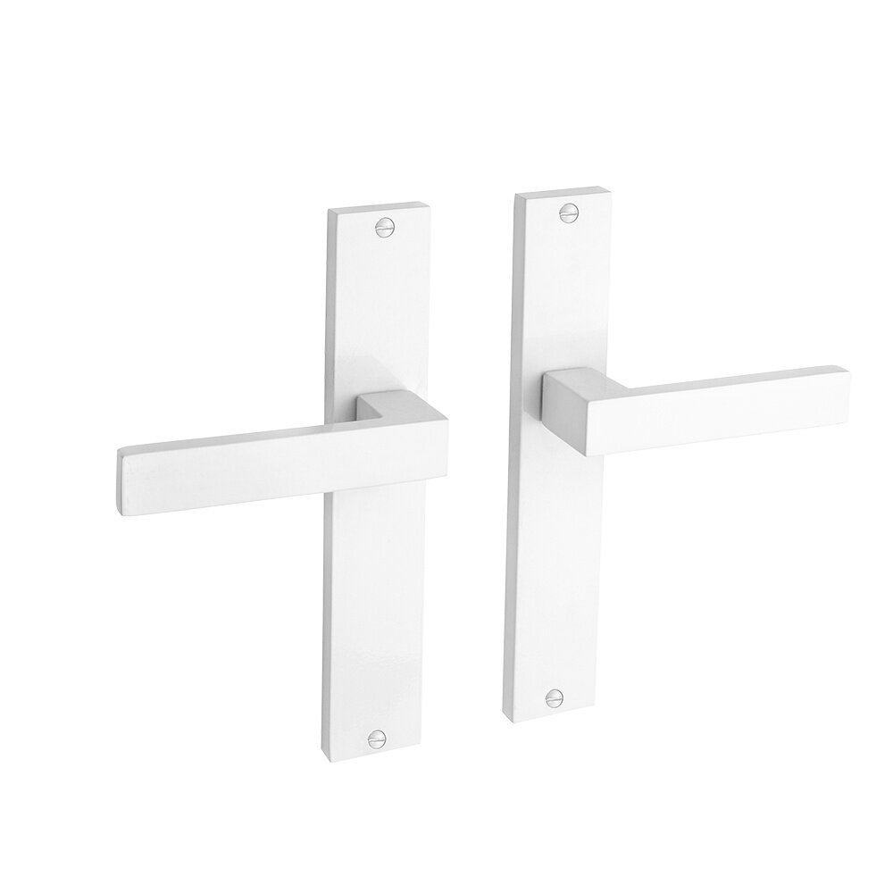 Mooi Deurbeslag Geveerde deurklink Lusso wit op schild blind - voor binnendeur Mooi Deurbeslag Geveerde deurklink Lusso wit op schild blind - voor binnendeur