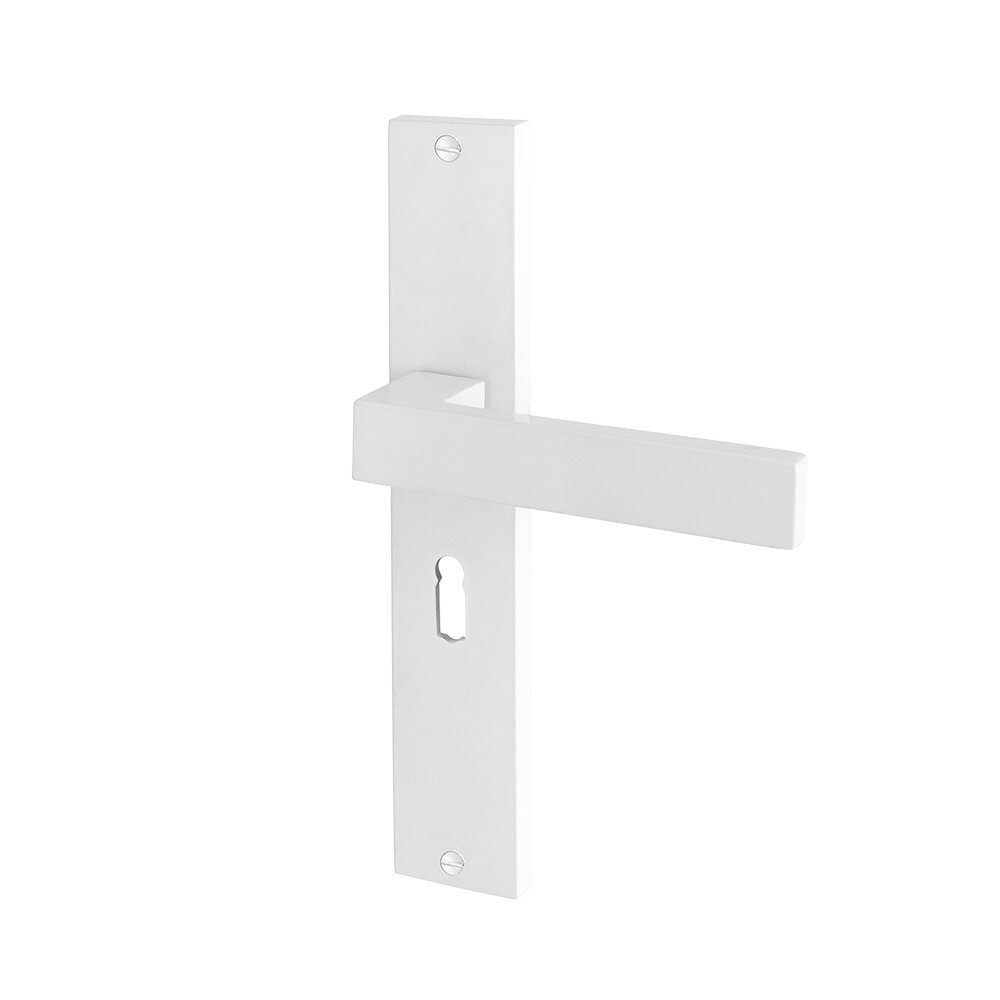 Mooi Deurbeslag Witte deurklink Lusso geveerd op schild sleutelgat 55mm - deurbeslag voor binnendeur Mooi Deurbeslag Witte deurklink Lusso geveerd op schild sleutelgat 55mm - deurbeslag voor binnendeur