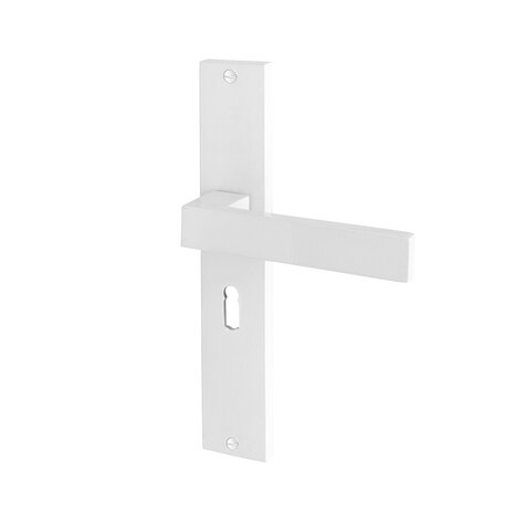 Mooi Deurbeslag Geveerde Deurklink Lusso met schild met sleutelgat Mooi Deurbeslag Geveerde Deurklink Lusso met schild met sleutelgat