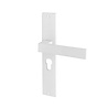 Mooi Deurbeslag Geveerde deurklink Lusso wit op schild met cilindergat 55mm - voor binnendeur Mooi Deurbeslag Geveerde deurklink Lusso wit op schild met cilindergat 55mm - voor binnendeur