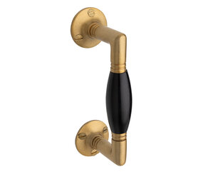 De Oude Deurklink Handgreep messing getrommeld rond De Oude Deurklink Handgreep messing getrommeld rond