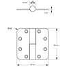 Dulimex Kogelstift paumelle ronde hoeken 89x89 mm SKG3 zwart Links Dulimex Kogelstift paumelle ronde hoeken 89x89 mm SKG3 zwart Links