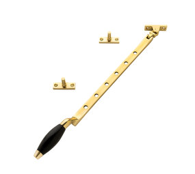 De Oude Deurklink Klassiek raamuitzetter messing gelakt De Oude Deurklink Klassiek raamuitzetter messing gelakt
