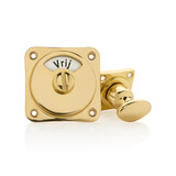 De Oude Deurklink WC draaiknop vrij-bezet messing gelakt vierkant De Oude Deurklink WC draaiknop vrij-bezet messing gelakt vierkant