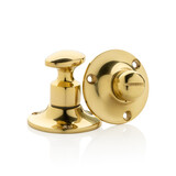 De Oude Deurklink WC draaiknop messing gelakt rond De Oude Deurklink WC draaiknop messing gelakt rond