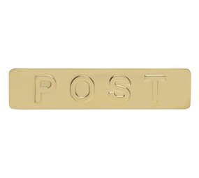 Mooi Deurbeslag Front voor Homebox buitenklep messing gelakt Mooi Deurbeslag Front voor Homebox buitenklep messing gelakt
