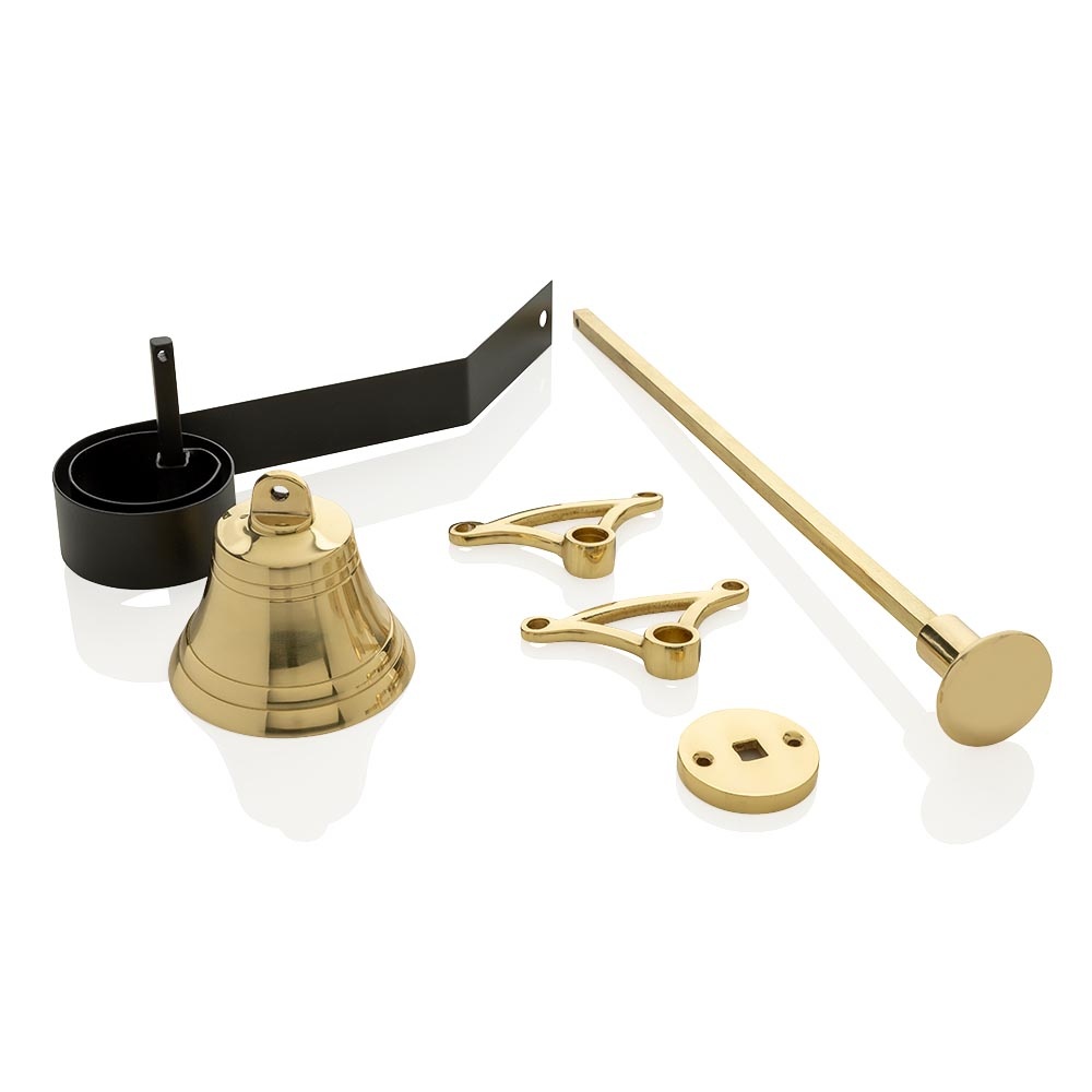 De Oude Deurklink Klassieke trekbel messing gelakt