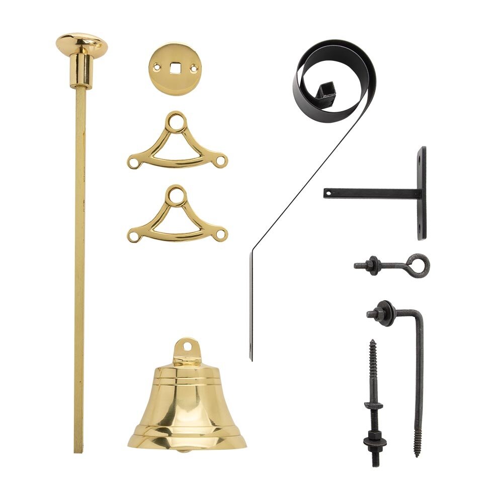 De Oude Deurklink Klassieke trekbel messing gelakt