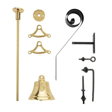 De Oude Deurklink Klassieke trekbel messing gelakt