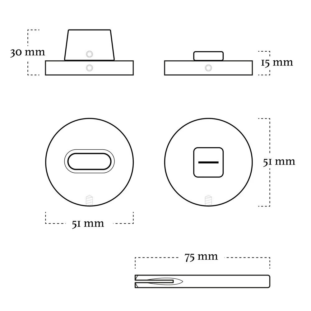 Mooi Deurbeslag Deurbeslag set met WC-slot en deurklink Luxor mat zwart Mooi Deurbeslag Deurbeslag set met WC-slot en deurklink Luxor mat zwart