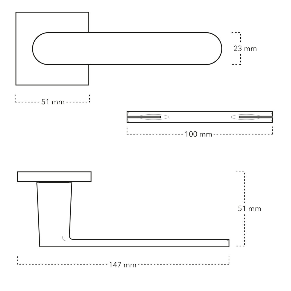 Mooi Deurbeslag Deurklink Linee mat zwart Mooi Deurbeslag Deurklink Linee mat zwart
