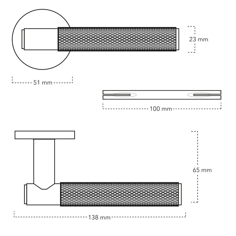 Mooi Deurbeslag Deurklink Luxor op rozet antraciet grijs - deurbeslag voor binnendeur - Mooi Deurbeslag