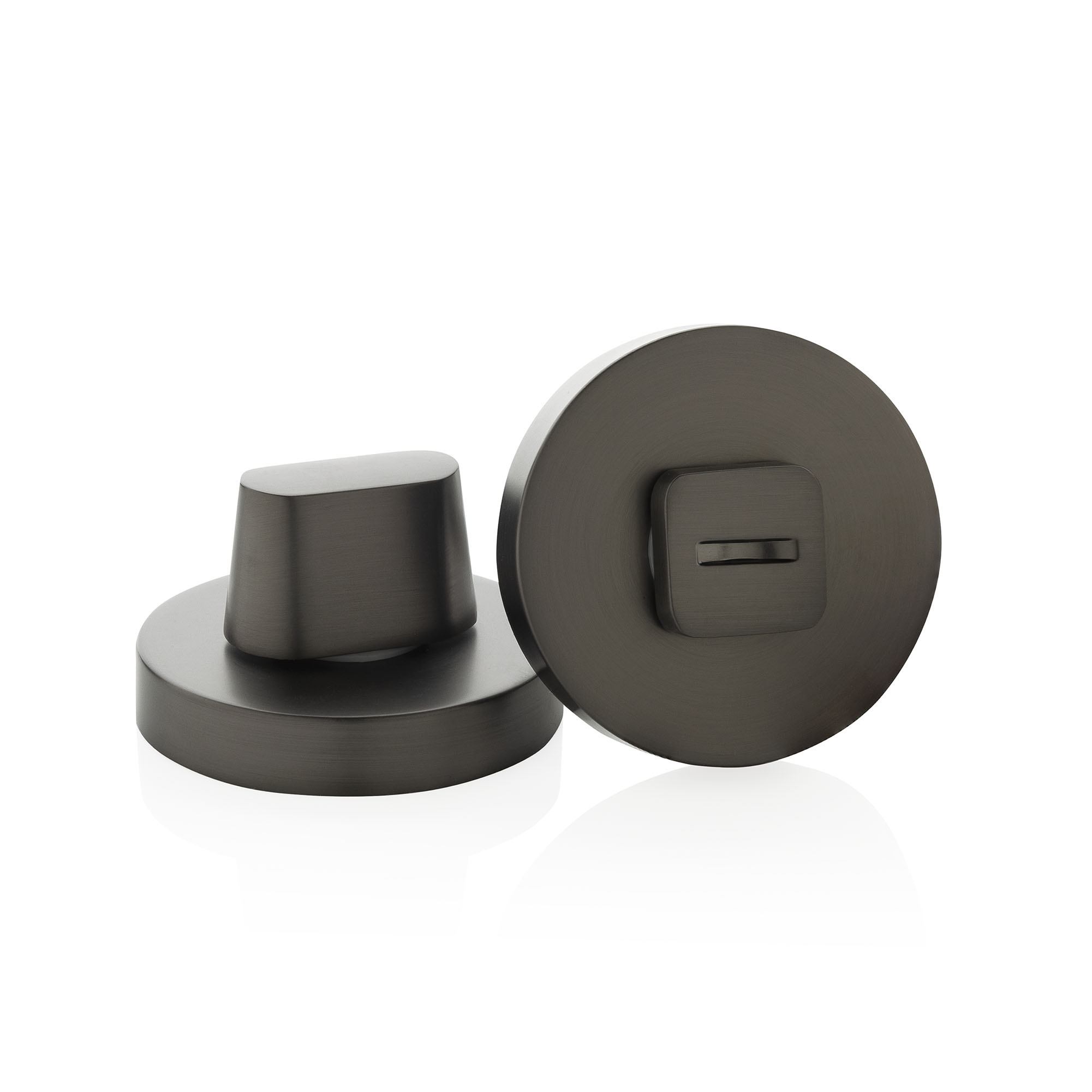 Mooi Deurbeslag Antraciet grijs wc slot Luxor rond