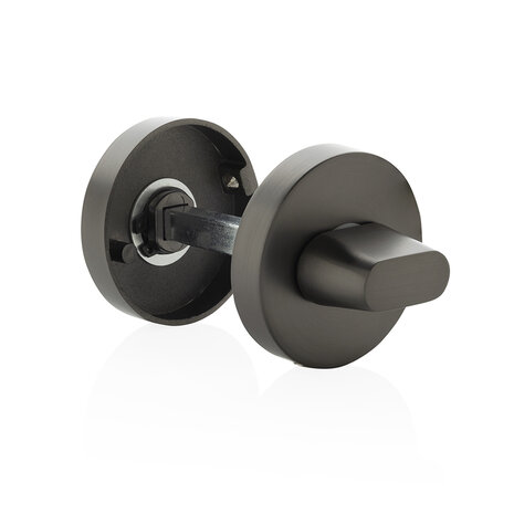 Mooi Deurbeslag Antraciet grijs wc slot Luxor rond