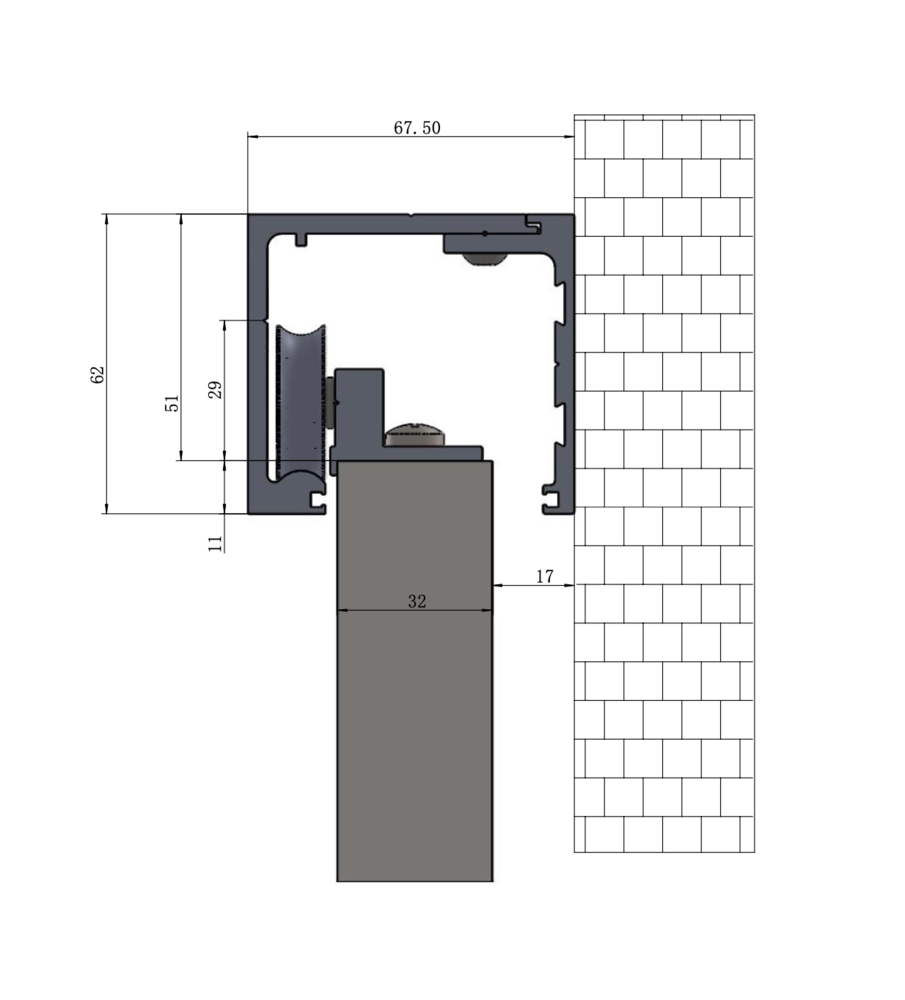 Loftdeur Schuifdeursysteem Modern wit 200/240 cm plafondmontage Loftdeur Schuifdeursysteem Modern wit 200/240 cm plafondmontage