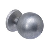 Intersteel Voordeurknop bol ø75mm op achterplaat éénzijdige montage rvs getrommeld Intersteel Voordeurknop bol ø75mm op achterplaat éénzijdige montage rvs getrommeld