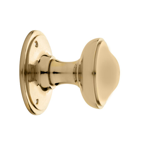 De Oude Deurklink Vaste ronde deurknop 80mm in messing gelakt - voor binnen en buiten | De Oude Deurklink De Oude Deurklink Vaste ronde deurknop 80mm in messing gelakt - voor binnen en buiten | De Oude Deurklink