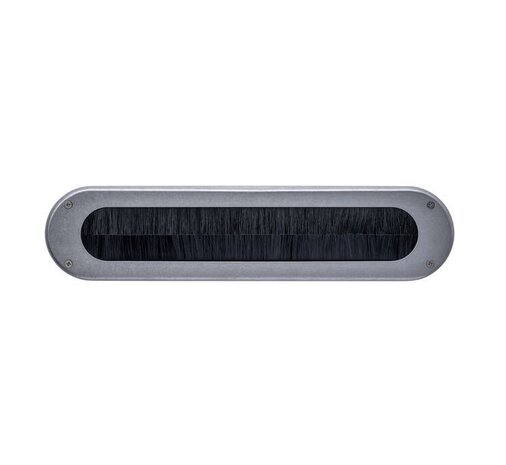 Intersteel Tochtwering ovaal 340x80mm rvs getrommeld Intersteel Tochtwering ovaal 340x80mm rvs getrommeld