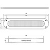 Intersteel Tochtwering ovaal 340x80mm rvs getrommeld Intersteel Tochtwering ovaal 340x80mm rvs getrommeld