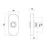 Intersteel Deurbel ovaal 65x30x10mm verdekt rvs getrommeld Intersteel Deurbel ovaal 65x30x10mm verdekt rvs getrommeld