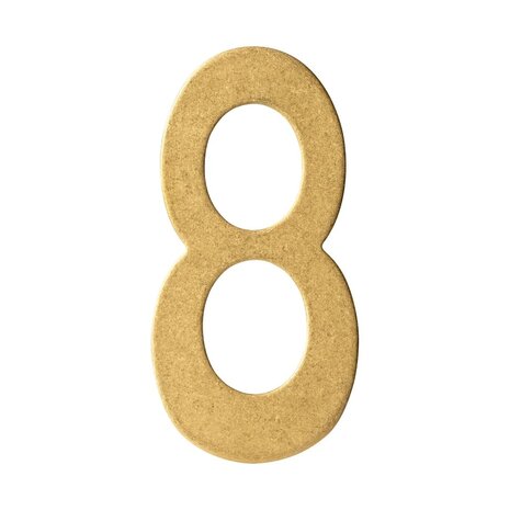 Intersteel Messing getrommeld huisnummer 8 Intersteel Messing getrommeld huisnummer 8