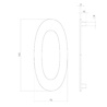 Intersteel Messing getrommeld huisnummer 0 - voor voordeur - Intersteel