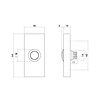 Intersteel Deurbel rechthoekig 65x30x10mm verdekt PVD messingkleur Intersteel Deurbel rechthoekig 65x30x10mm verdekt PVD messingkleur