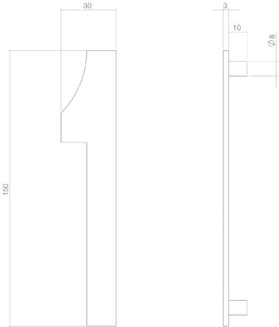 Intersteel PVD messing huisnummer 1 - Intersteel | Bestel online
