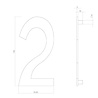 Intersteel PVD messing huisnummer 2 - voor voordeur - Intersteel Intersteel PVD messing huisnummer 2 - voor voordeur - Intersteel