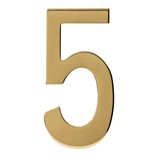 Intersteel PVD messing huisnummer 5 Intersteel PVD messing huisnummer 5