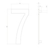 Intersteel PVD messing huisnummer 7 - voor voordeur - Intersteel Intersteel PVD messing huisnummer 7 - voor voordeur - Intersteel